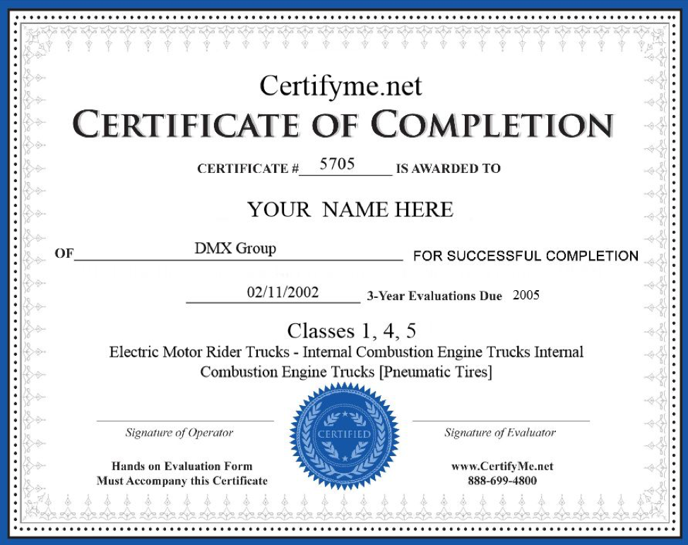 experience certificate for heavy vehicle driver